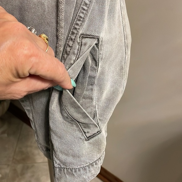 MAX JEANS women’s Drape Open Front Utility soft Vest adj draw string waist XS - Picture 7 of 15